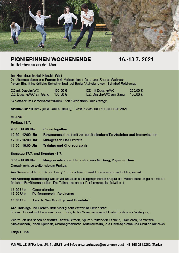 Pionierinnen Wochenende